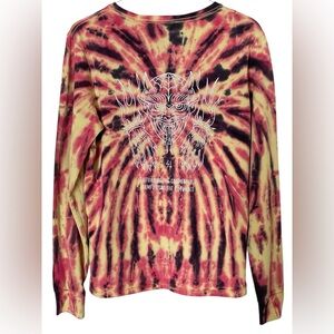 Lurking Class Shirt Medium Tie Dye Long Sleeve Graphic Top Skull Demon Cotton M